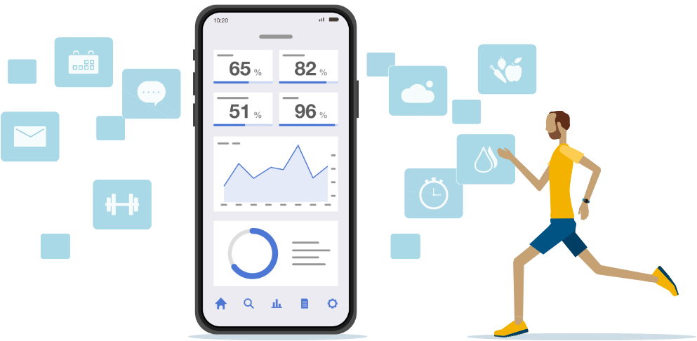健康経営の推進を示すイメージ